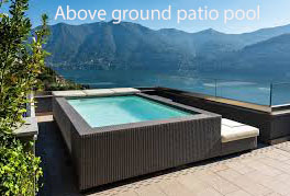 Above ground patio pool