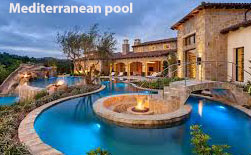 Mediterranean patio pool design